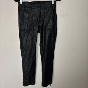 KUT From the Kloth‎ Pants Women's 4 Black Reese Ankle Straight Leg Coated